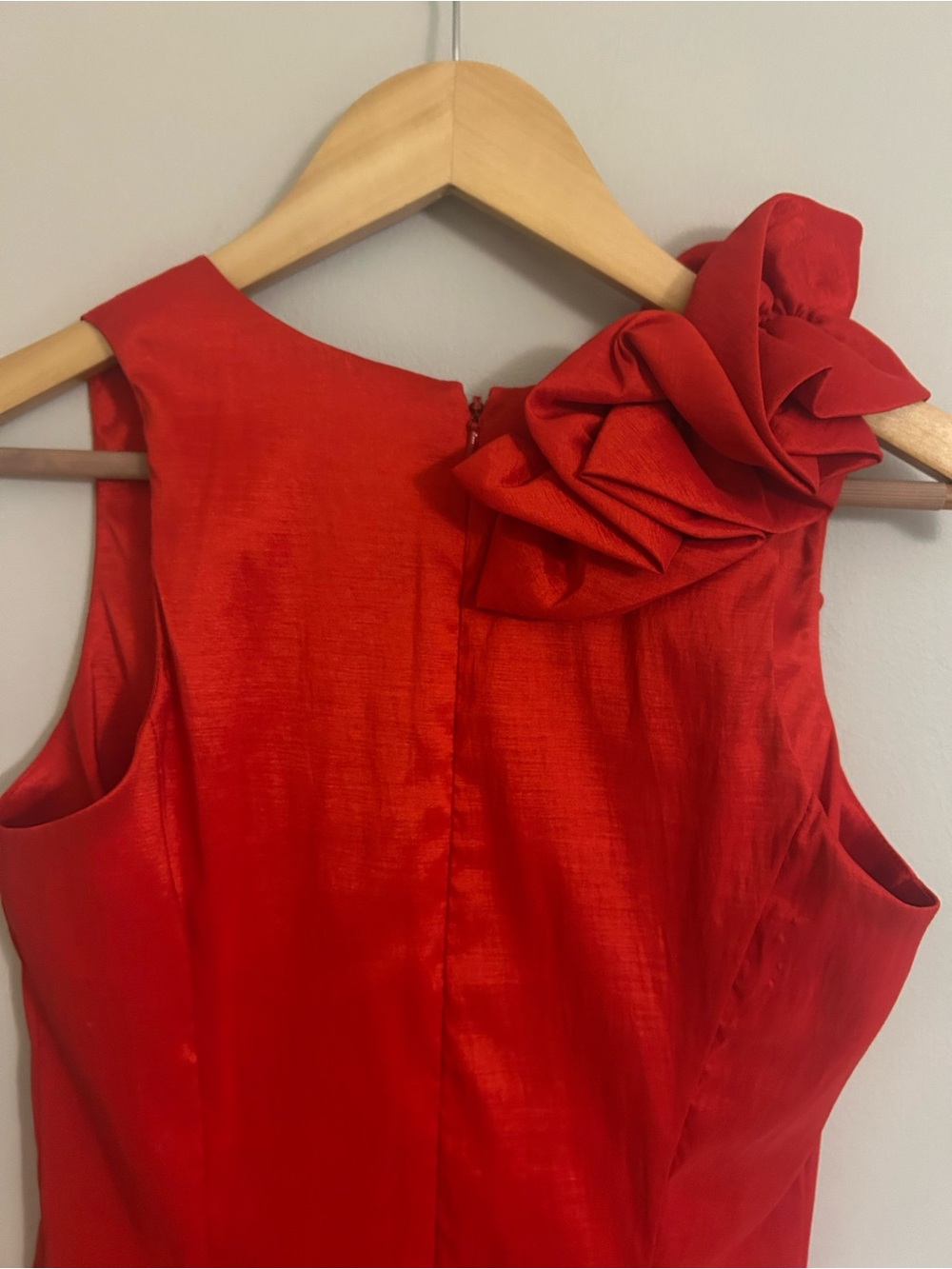 Cache Red One-Shoulder Ruffle Midi Dress - Picture 12 of 12